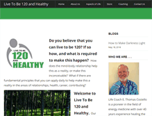 Tablet Screenshot of livetobe120andhealthy.com
